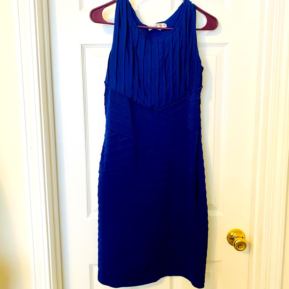 Royal blue bodycon dress